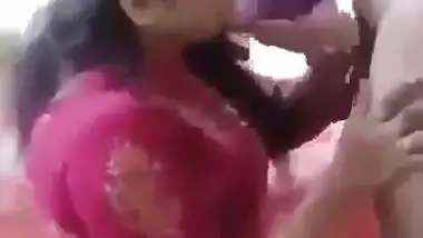 Desi milf gives an Indian blowjob to her husband’s friend