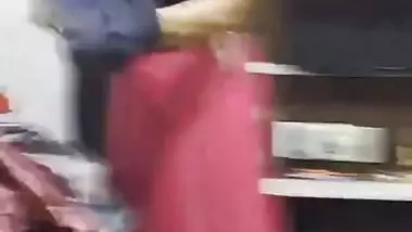 Hot MILF dress change caught by pervert husband