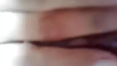 Skinny Hairy Indian Girl Films Herself Playing