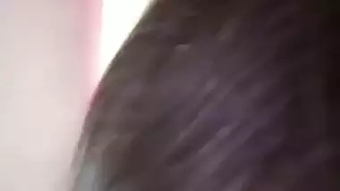 Newly married wife fingering pussy with lover on video call